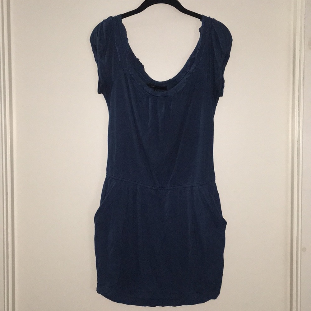 Blue BCBG Jersey Drop Waist Dress